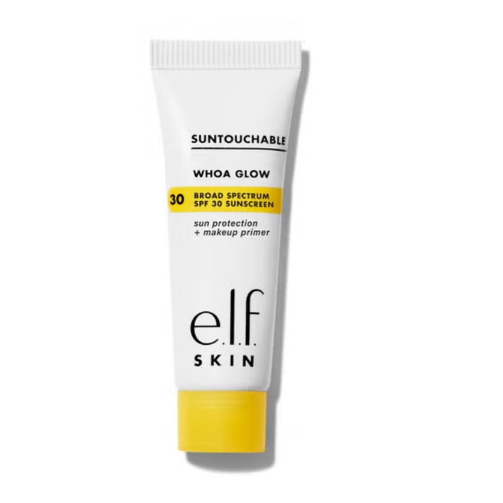 NWT ELF Skin Sunbeam SPF 30 Primer Sheer Peach Shimmer Mini Size 0.34 oz/10 ml